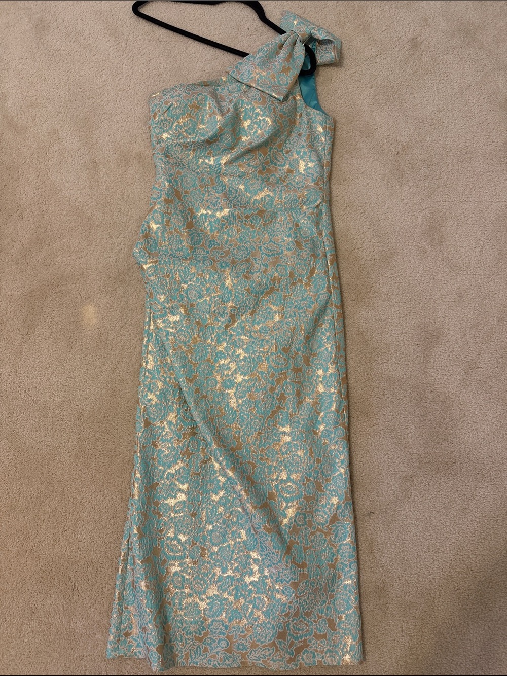 Teri Jon Midi One Shoulder Dress Size 10